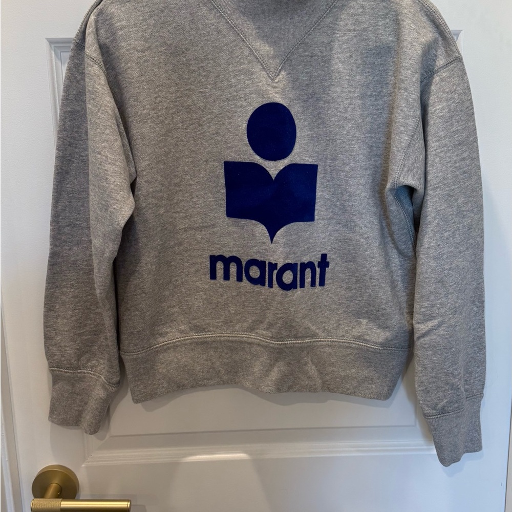 Isabel Marant Gray and Blue Crewneck Sweater